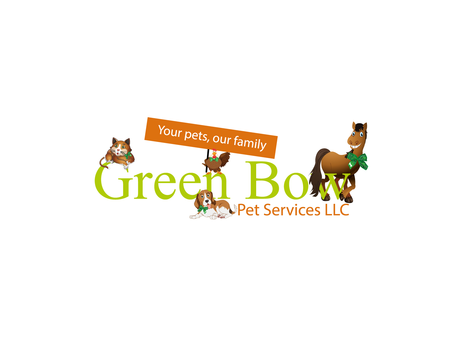 Diseño de Logo por Zemheri para Green Bow Pet Services LLC  | Diseño #29071566
