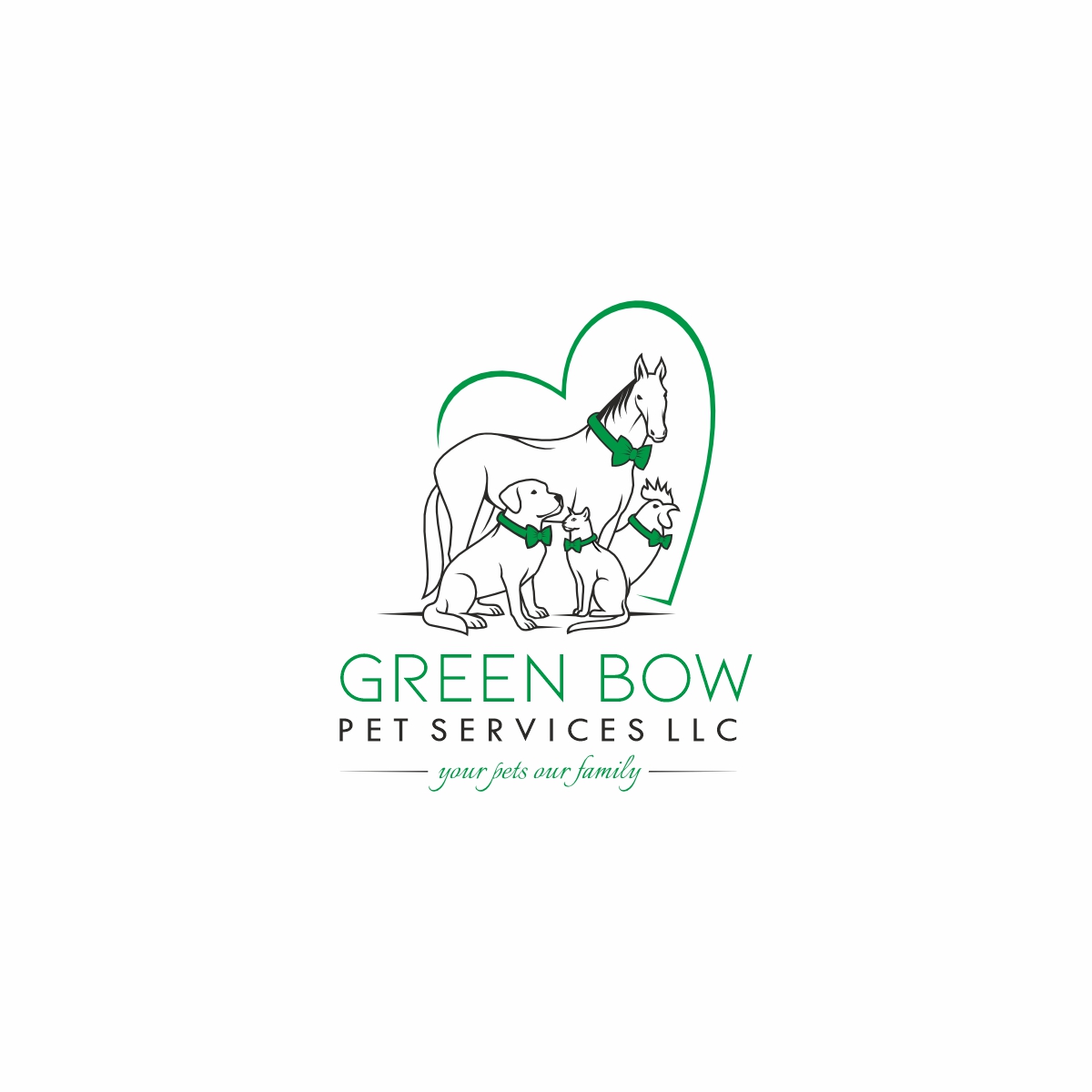 Diseño de Logo por Ashani Bhattacharya para Green Bow Pet Services LLC  | Diseño #29039034