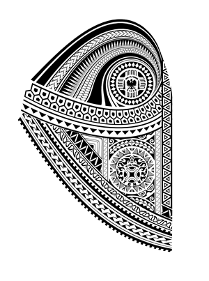 Full Sleeve Arm Tattoo Polynesian Style with a Twist