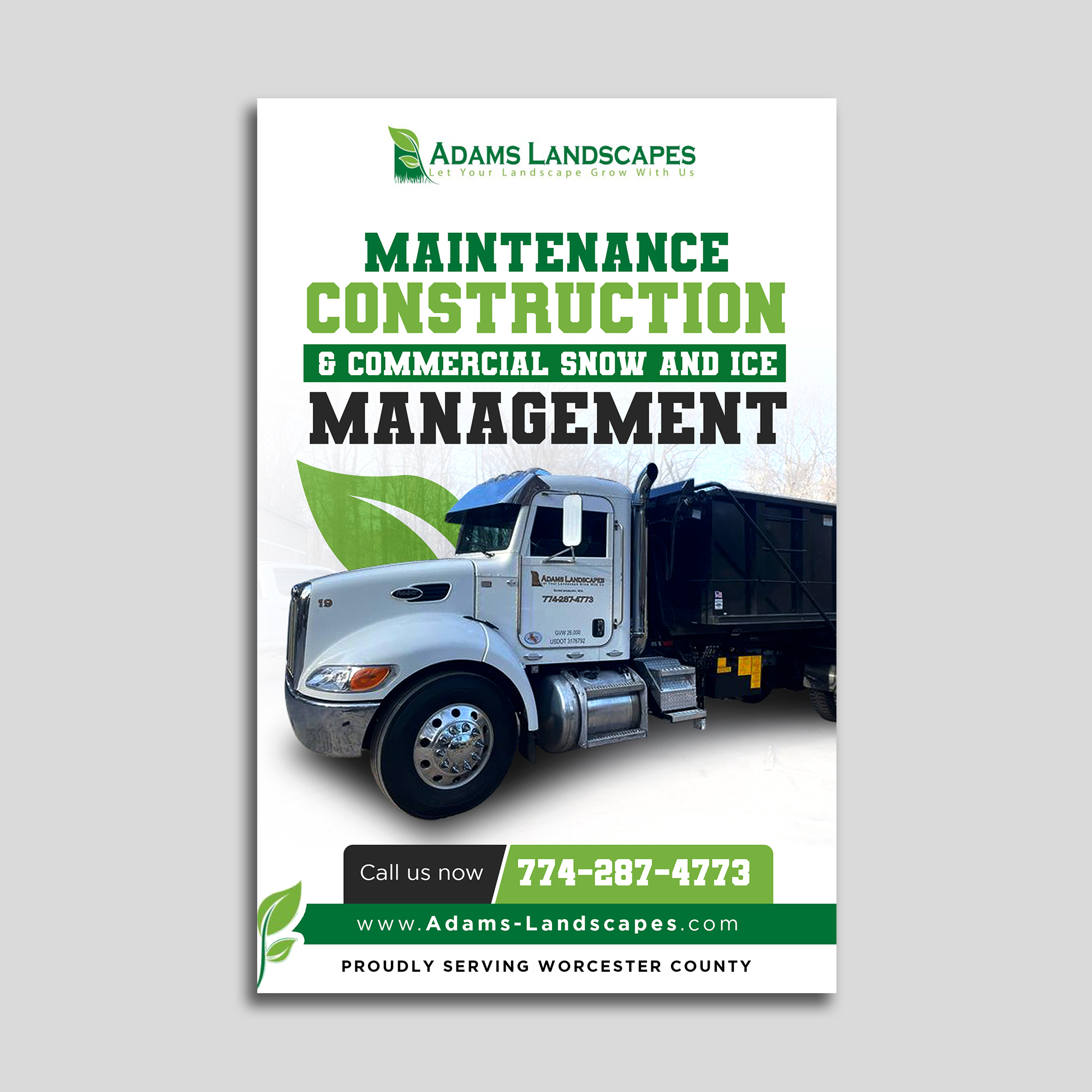 Diseño de Flyer por Design Motion para Adams Landscapes, LLC | Diseño #29045949