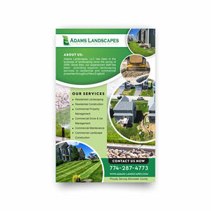 Flyer Design by Z Hadi for Adams Landscapes, LLC | Design: #29048065