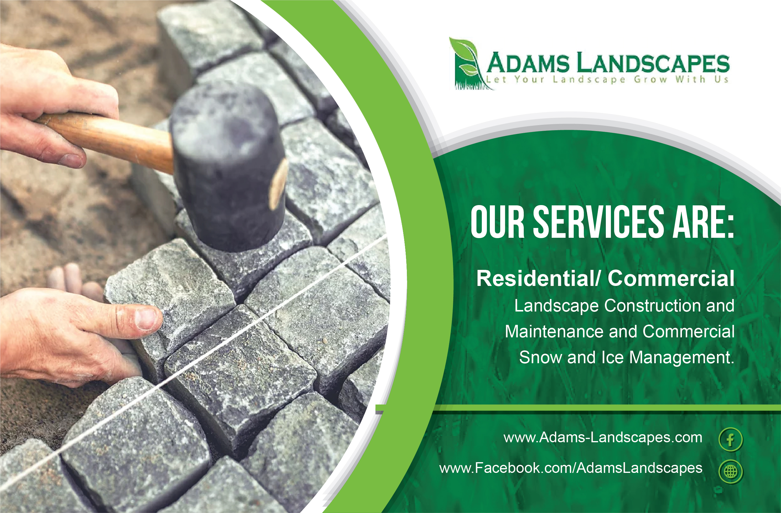Diseño de Flyer por Merlin Studio para Adams Landscapes, LLC | Diseño #29054031