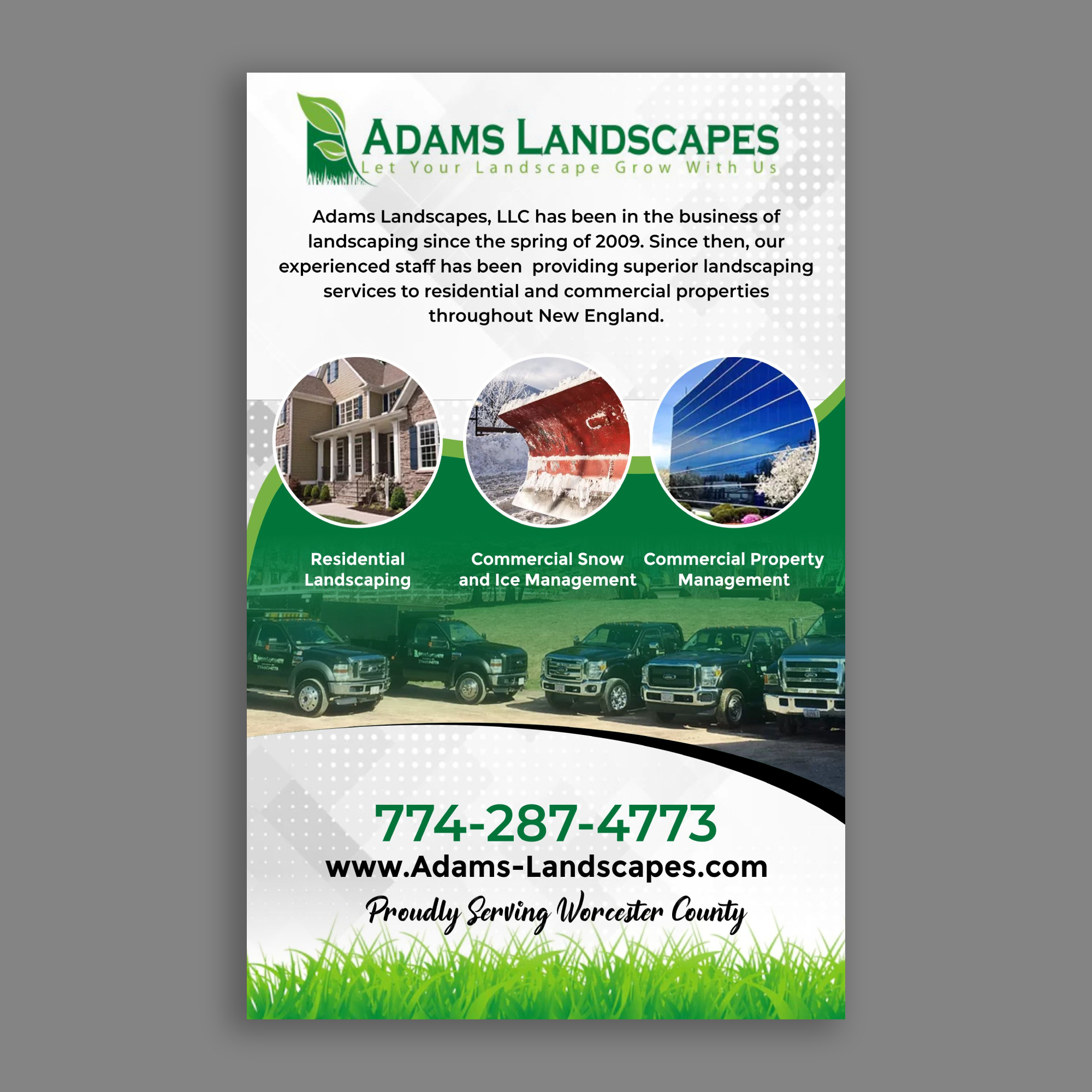 Flyer Design by ecorokerz for Adams Landscapes, LLC | Design #29056278