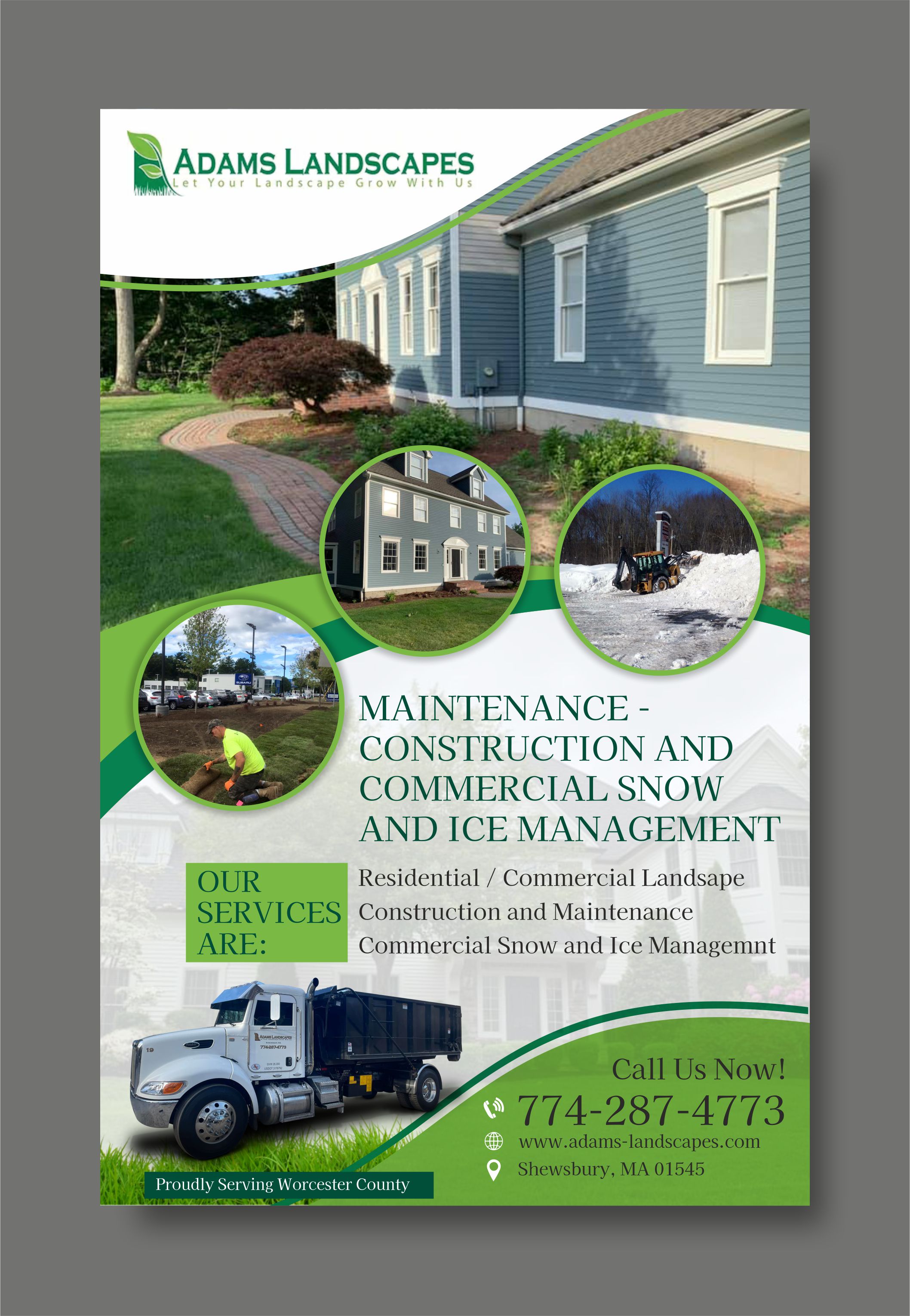 Flyer Design by Fine Graphics House for Adams Landscapes, LLC | Design #29050916