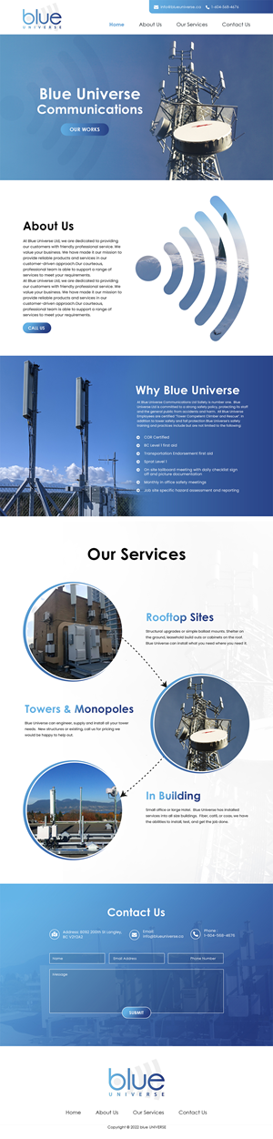 Blue Universe Communications Ltd | Web-Design von MAHABA