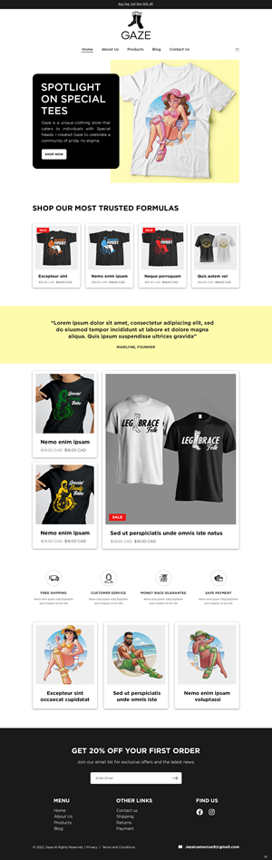 Shopify Design by pb for this project | Design: #29052416