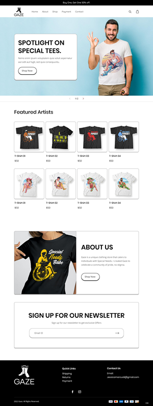 Shopify Design by pb for this project | Design: #29052423