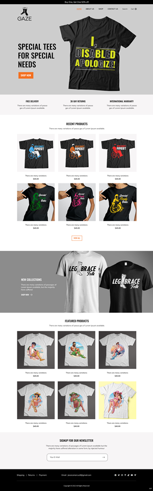 Shopify Design by pb for this project | Design: #29077835