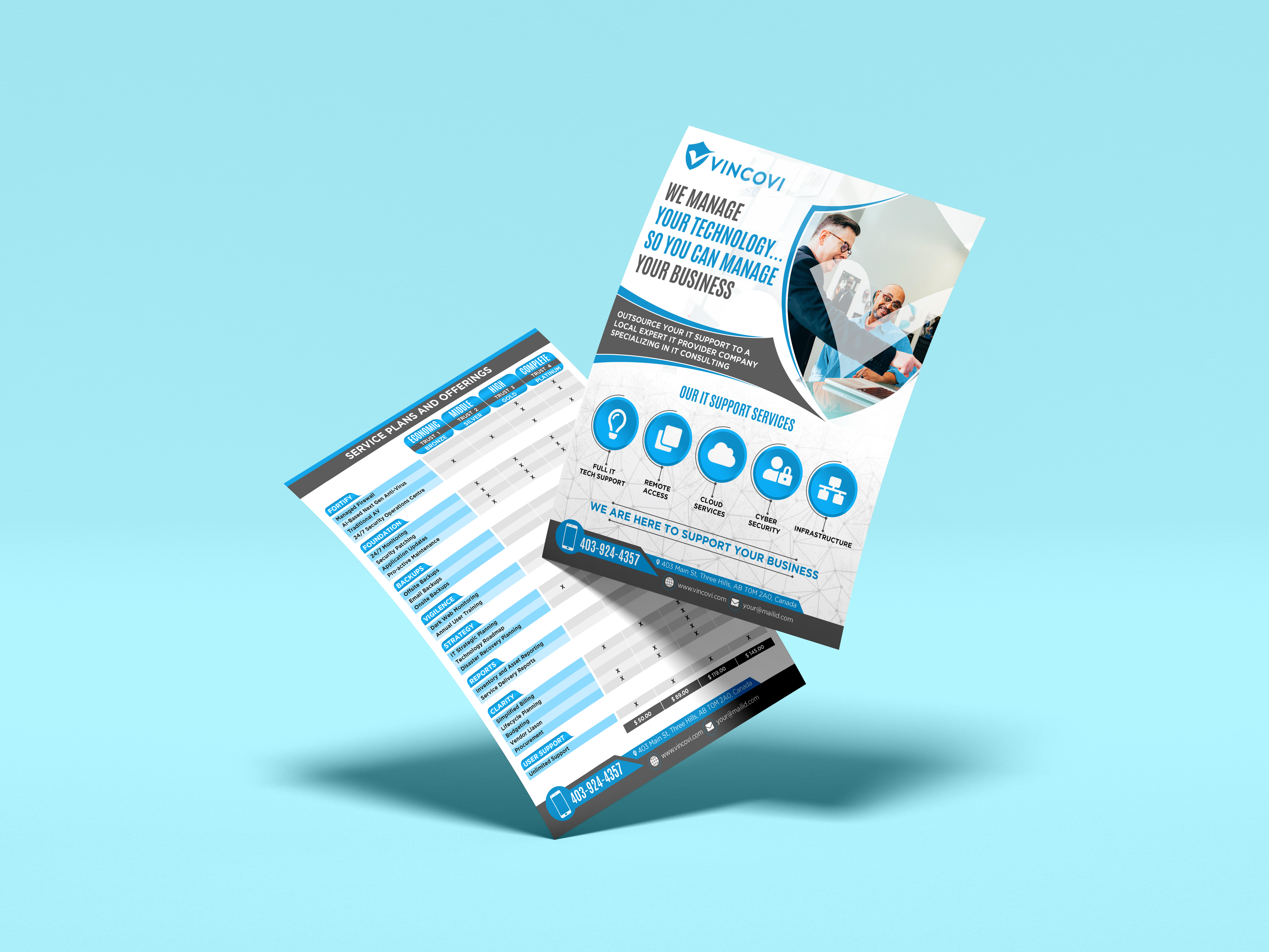 Flyer-Design von Sun Creative für VINCOVI Technology Solutions Inc | Design #29062431