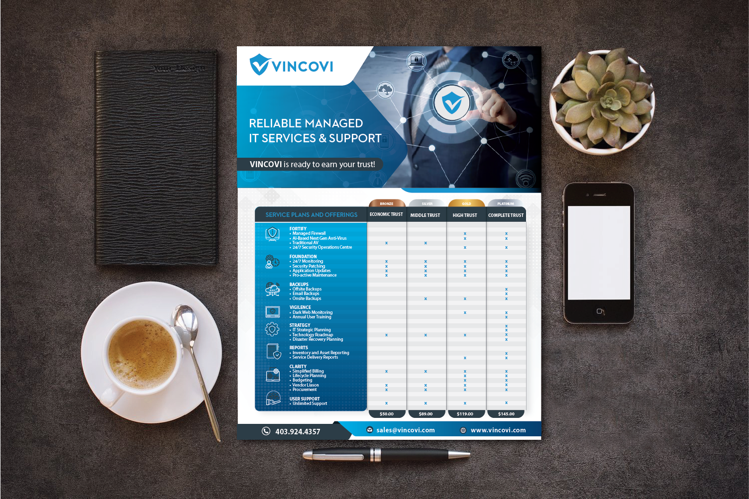 Flyer Design by alex989 for VINCOVI Technology Solutions Inc | Design #29062454