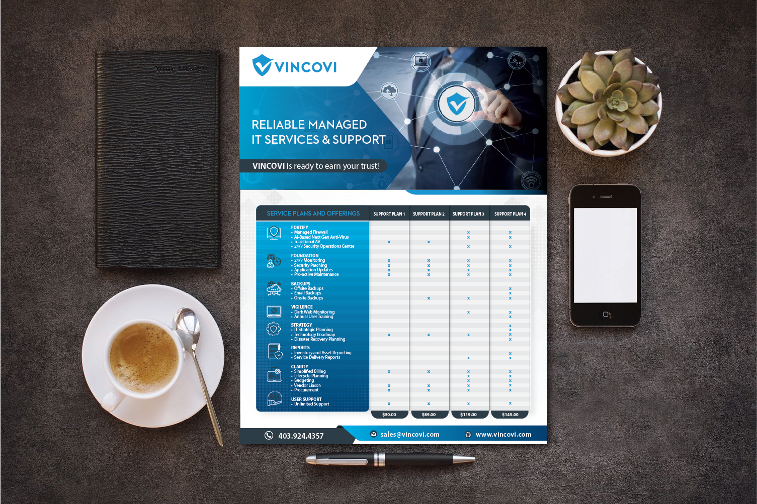 Diseño de Flyer por alex989 para VINCOVI Technology Solutions Inc | Diseño #29090142