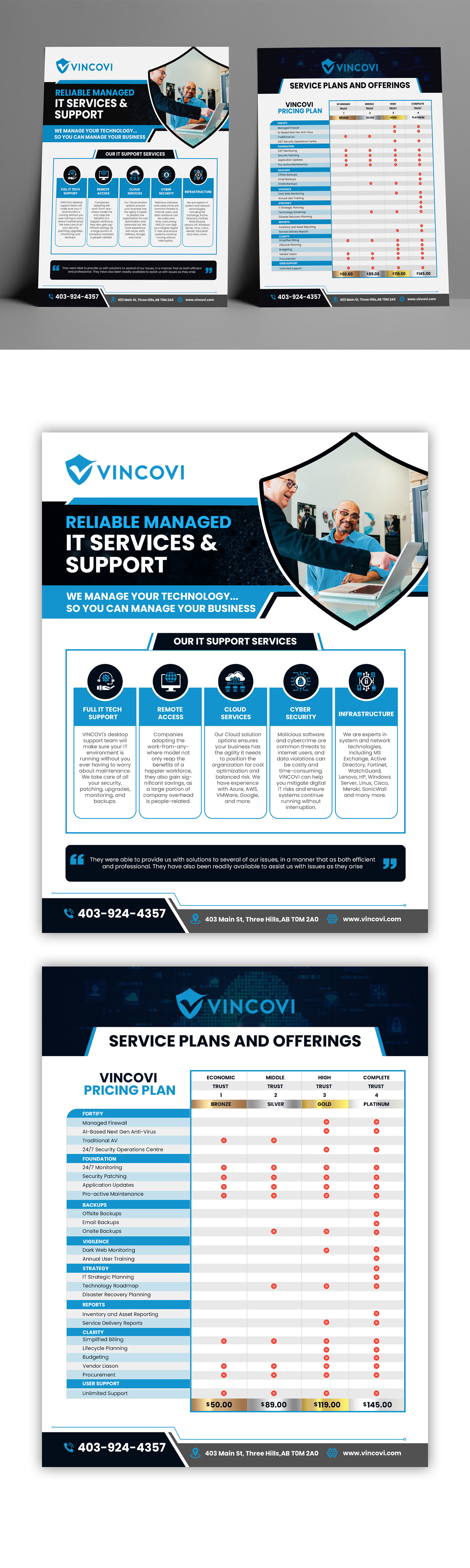 Flyer Design by debdesign for VINCOVI Technology Solutions Inc | Design #29062604