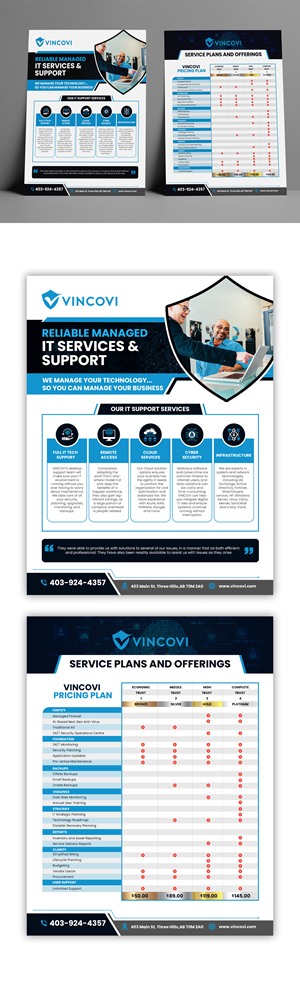 Flyer Design by debdesign for VINCOVI Technology Solutions Inc | Design: #29062604