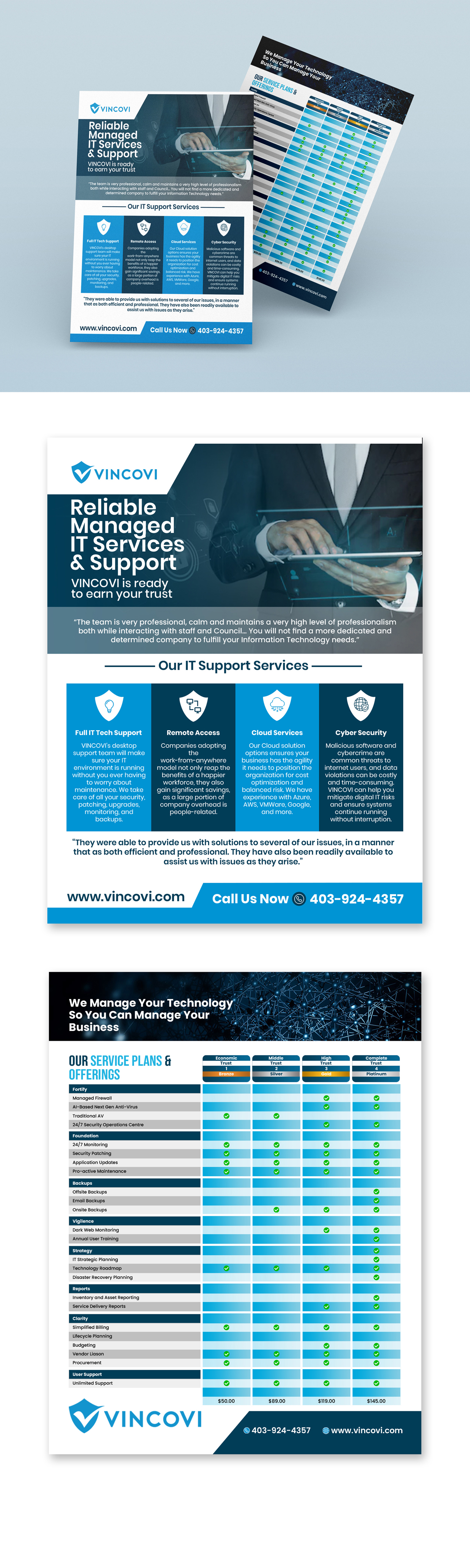 Flyer Design by debdesign for VINCOVI Technology Solutions Inc | Design #29066086