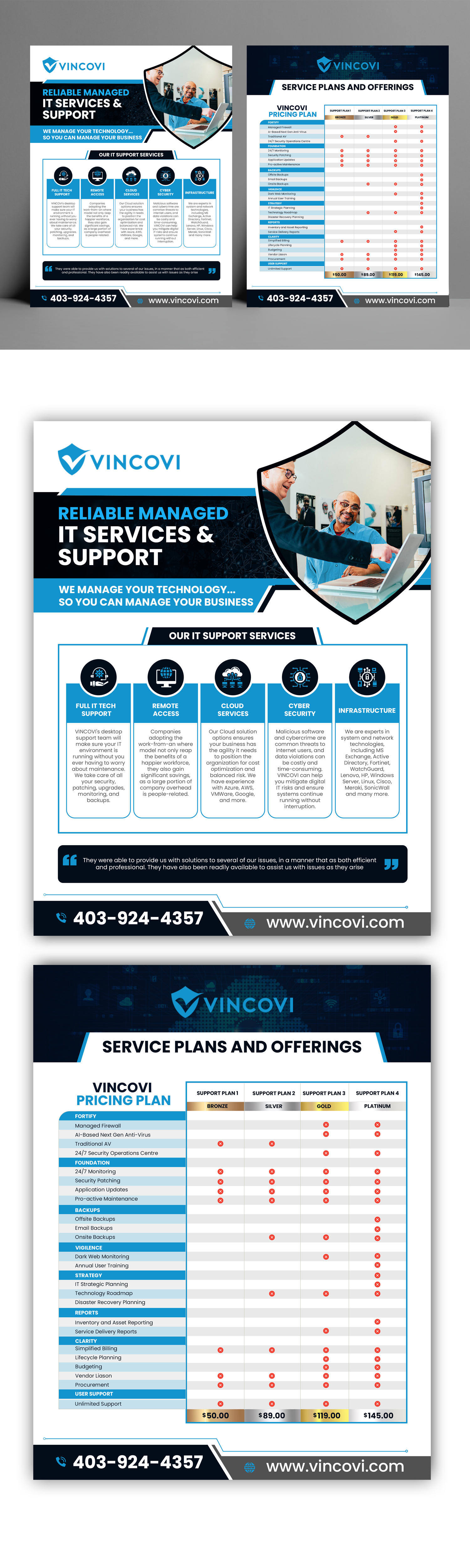 Diseño de Flyer por debdesign para VINCOVI Technology Solutions Inc | Diseño #29083719