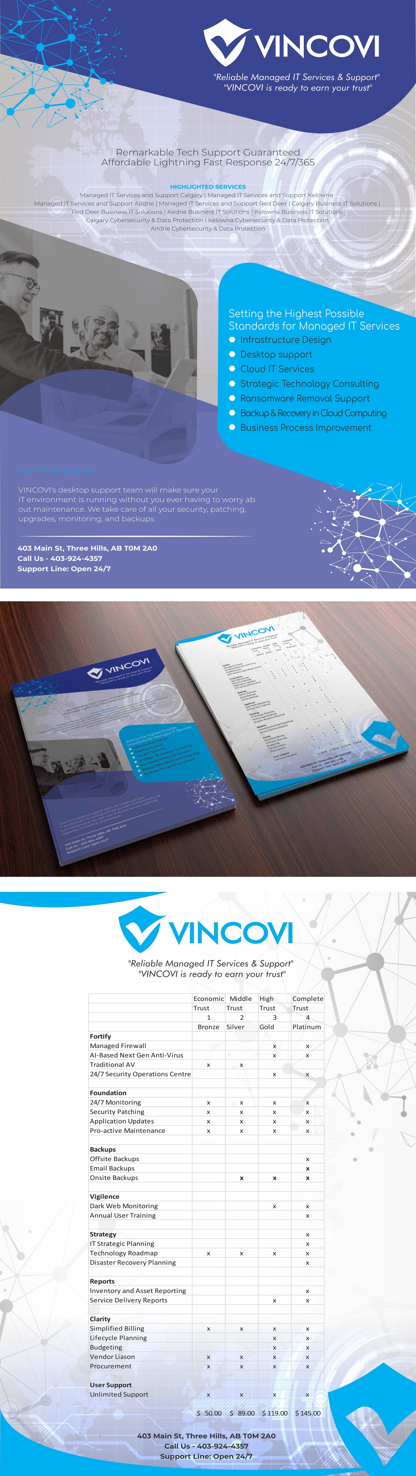 Flyer Design by 3Guys for VINCOVI Technology Solutions Inc | Design #29076282