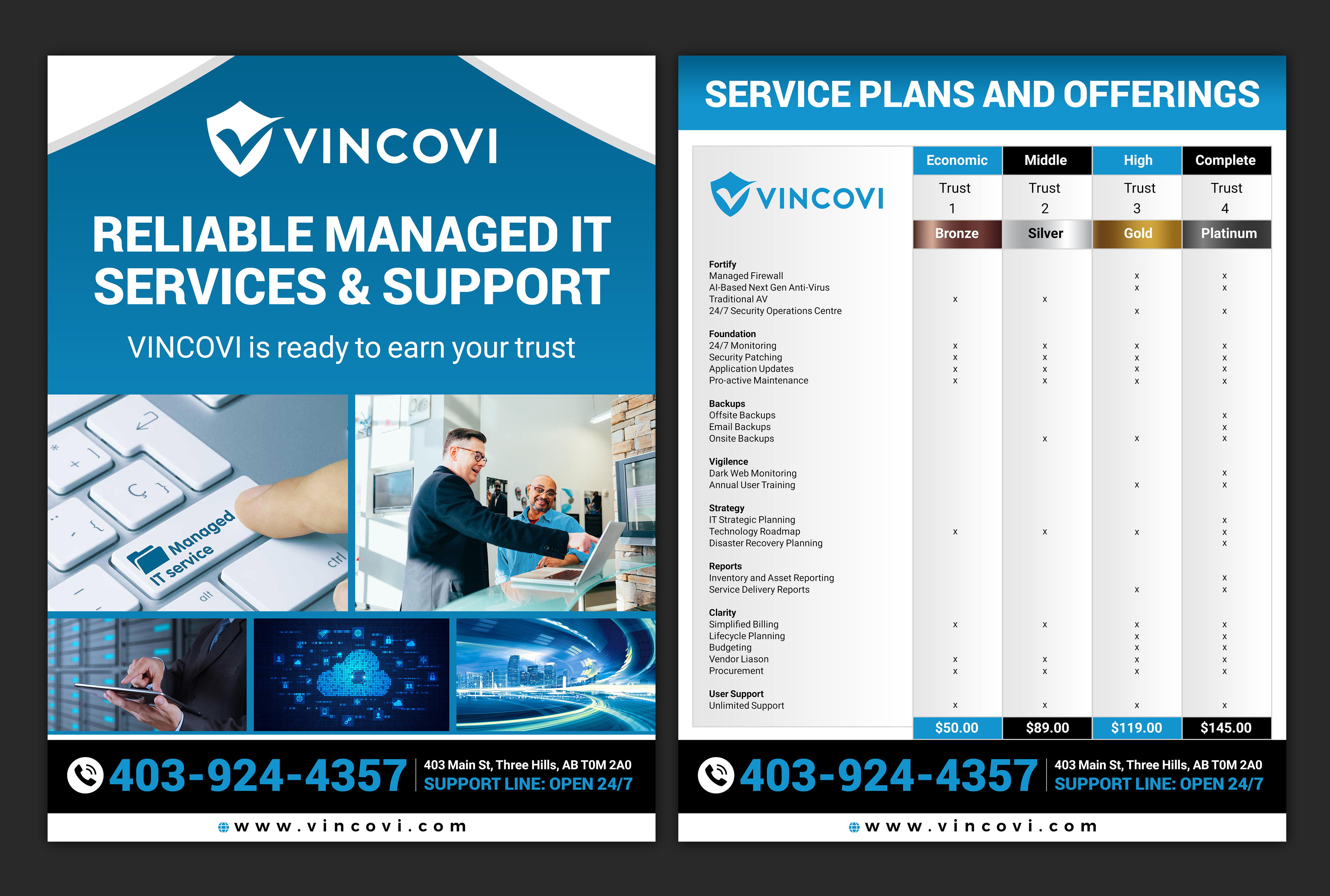 Flyer Design by SAI DESIGNS for VINCOVI Technology Solutions Inc | Design #29077033