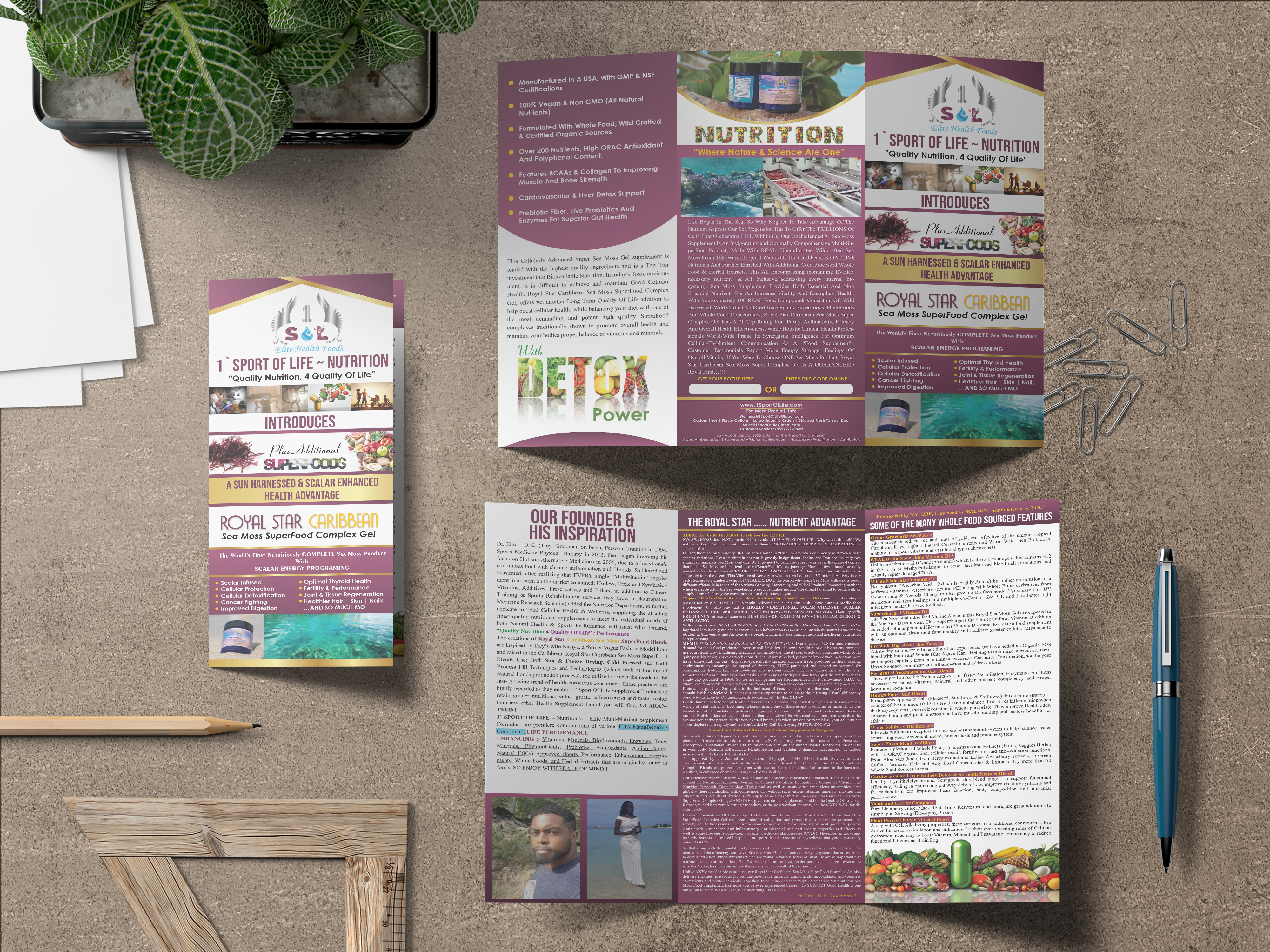 Broschüren-Design von Riyad für 1 Sport Of Life Global Inc | Design #29068973