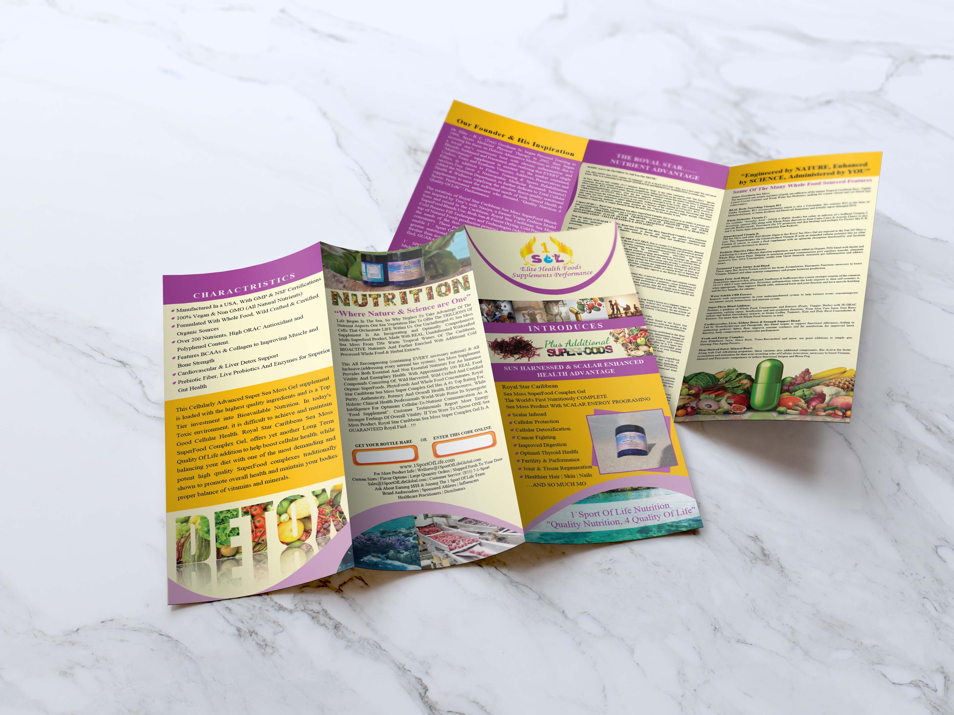 Broschüren-Design von 3Guys für 1 Sport Of Life Global Inc | Design #29068067