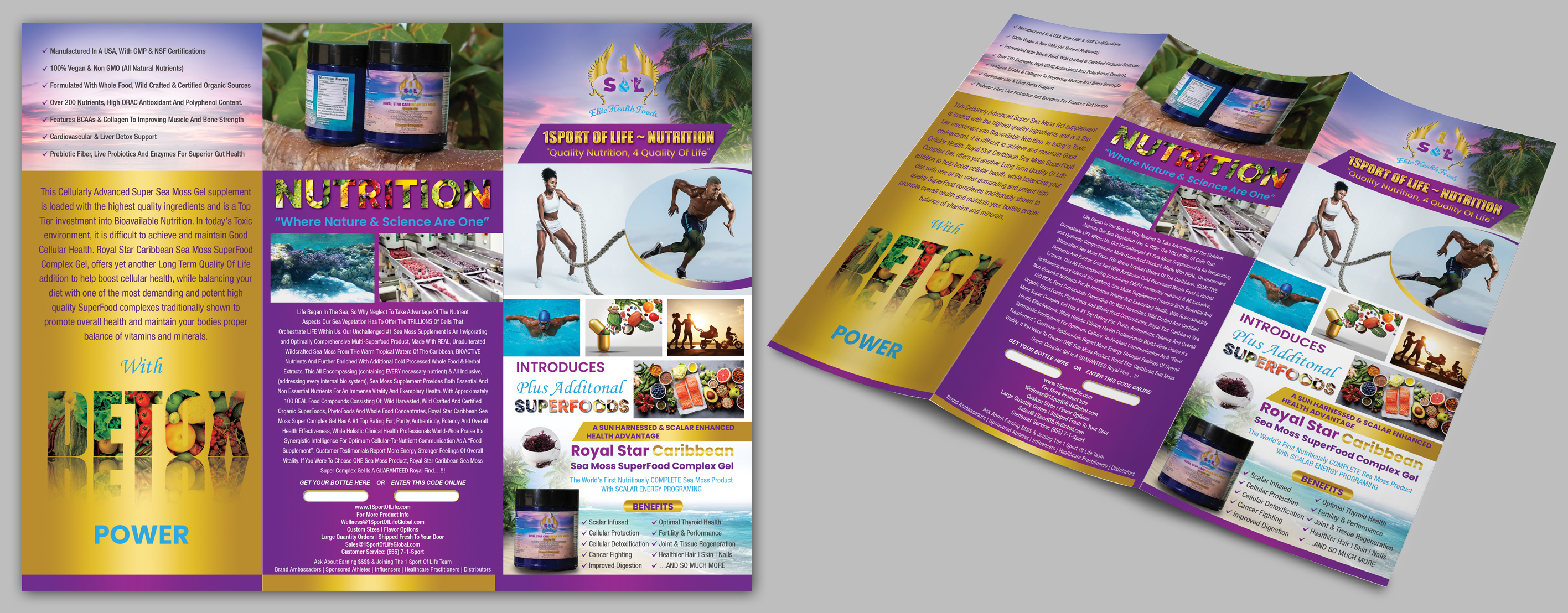 Brochure Design by TSU Creations for 1 Sport Of Life Global Inc | Design #29067917