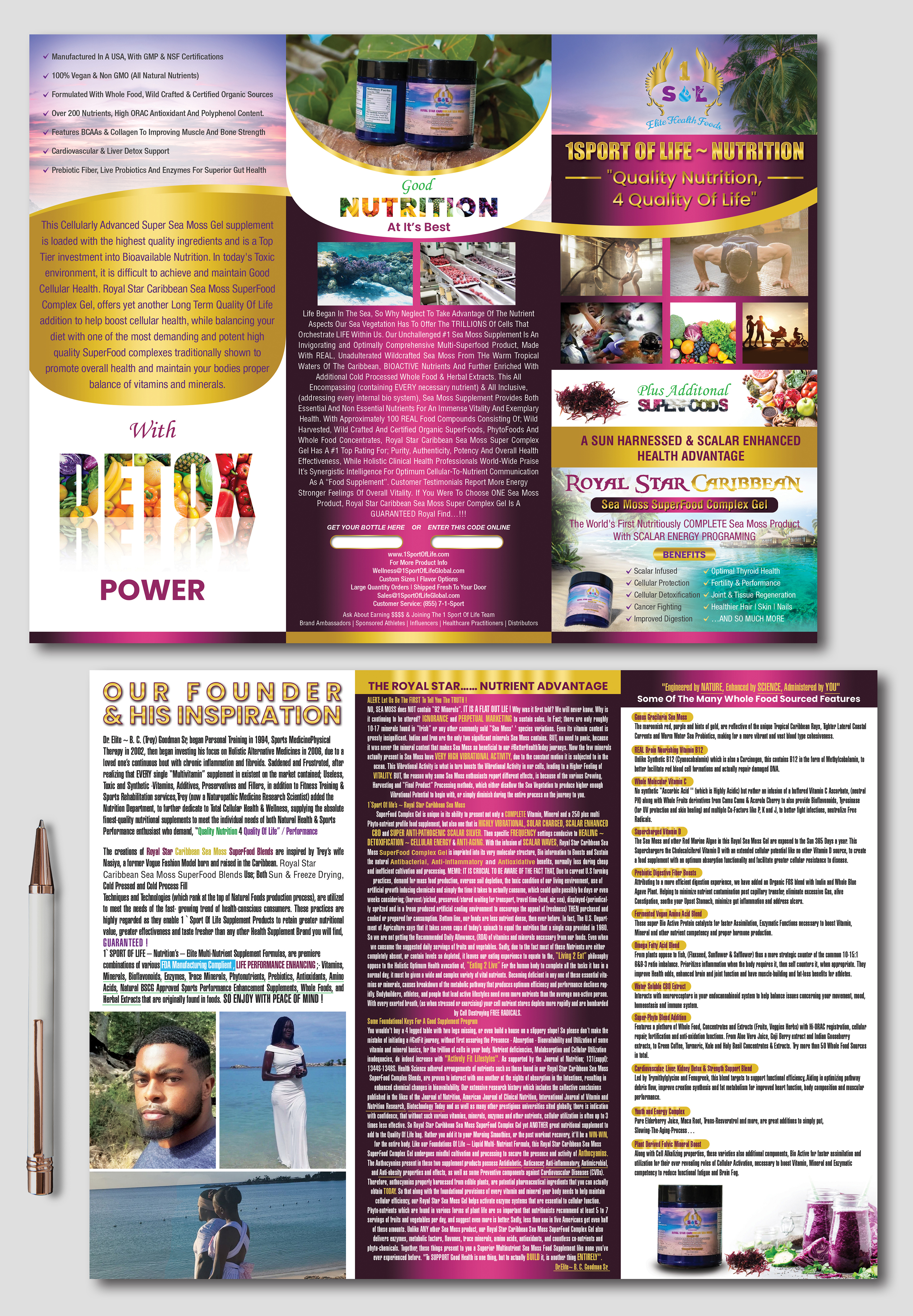 Broschüren-Design von TSU Creations für 1 Sport Of Life Global Inc | Design #29077639