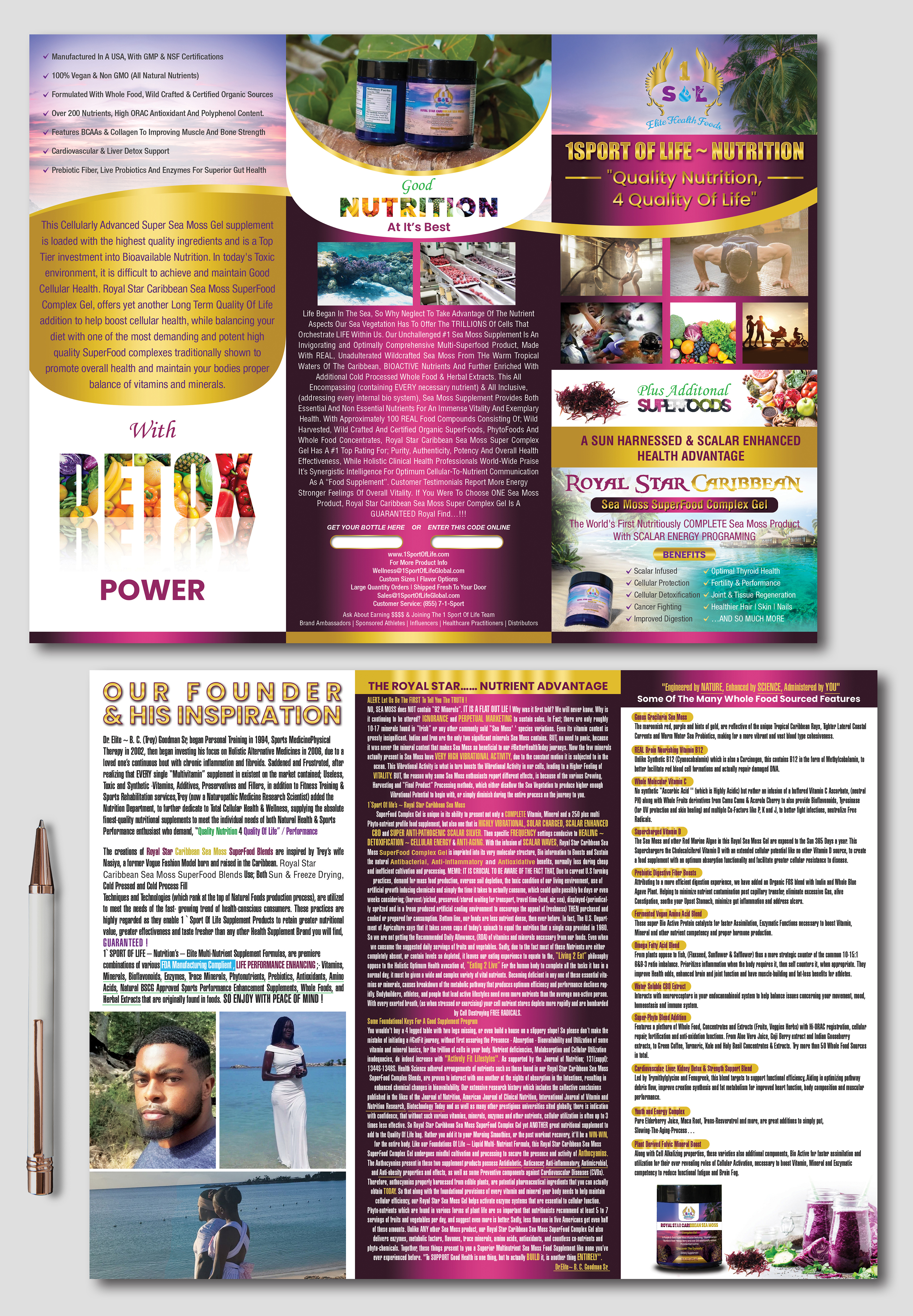 Broschüren-Design von TSU Creations für 1 Sport Of Life Global Inc | Design: #29089700