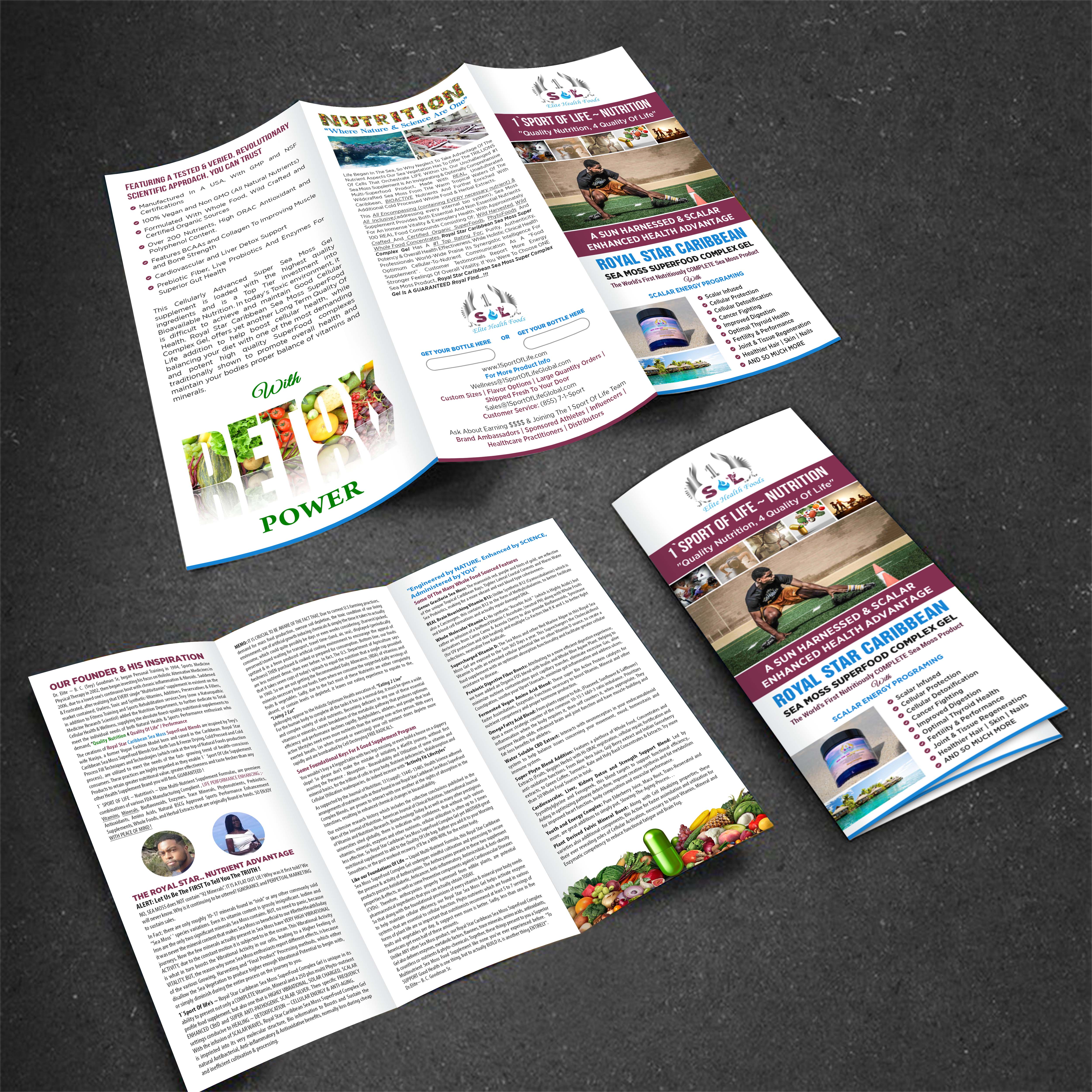 Brochure Design by GraphicsGuru for 1 Sport Of Life Global Inc | Design #29072922