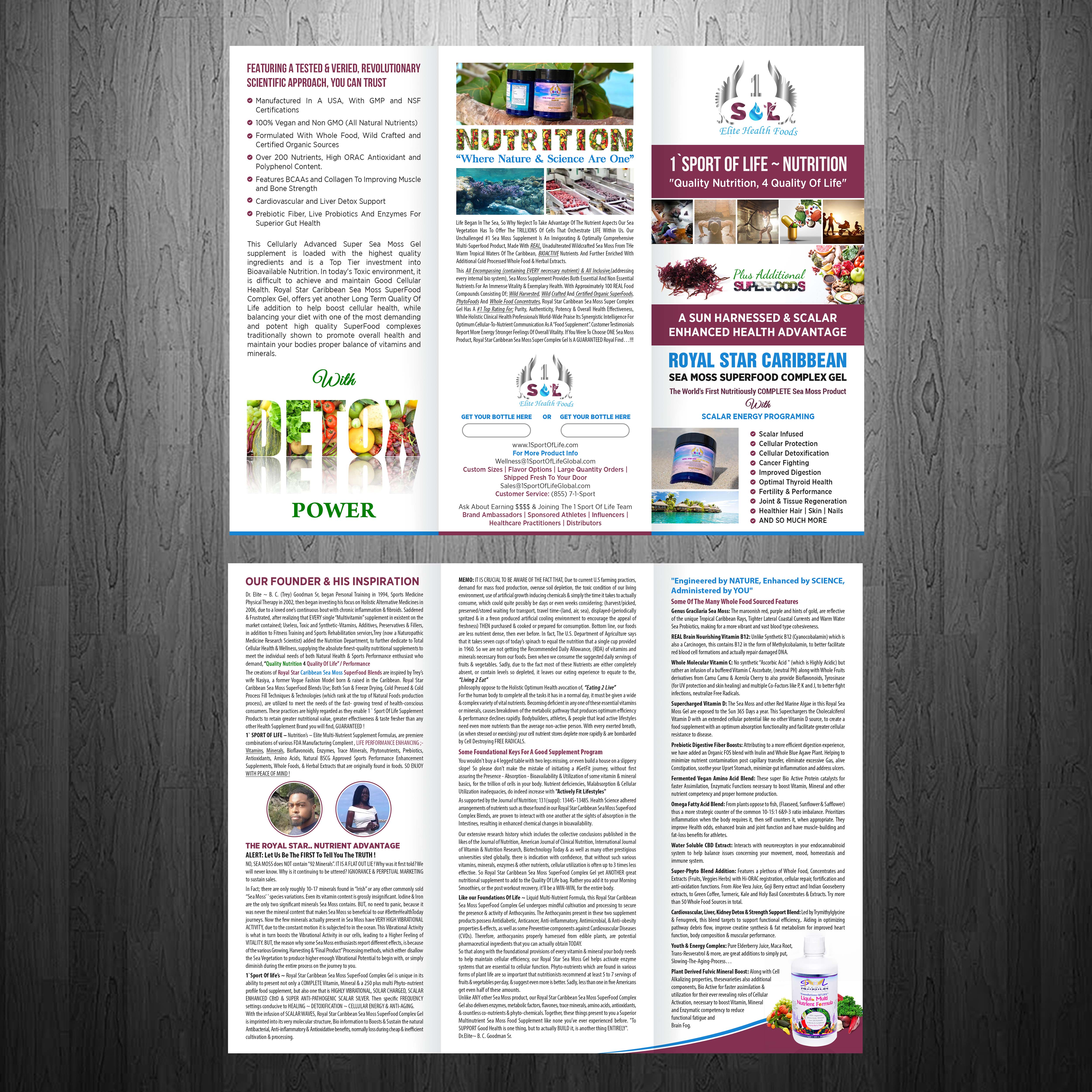 Broschüren-Design von GraphicsGuru für 1 Sport Of Life Global Inc | Design #29074863