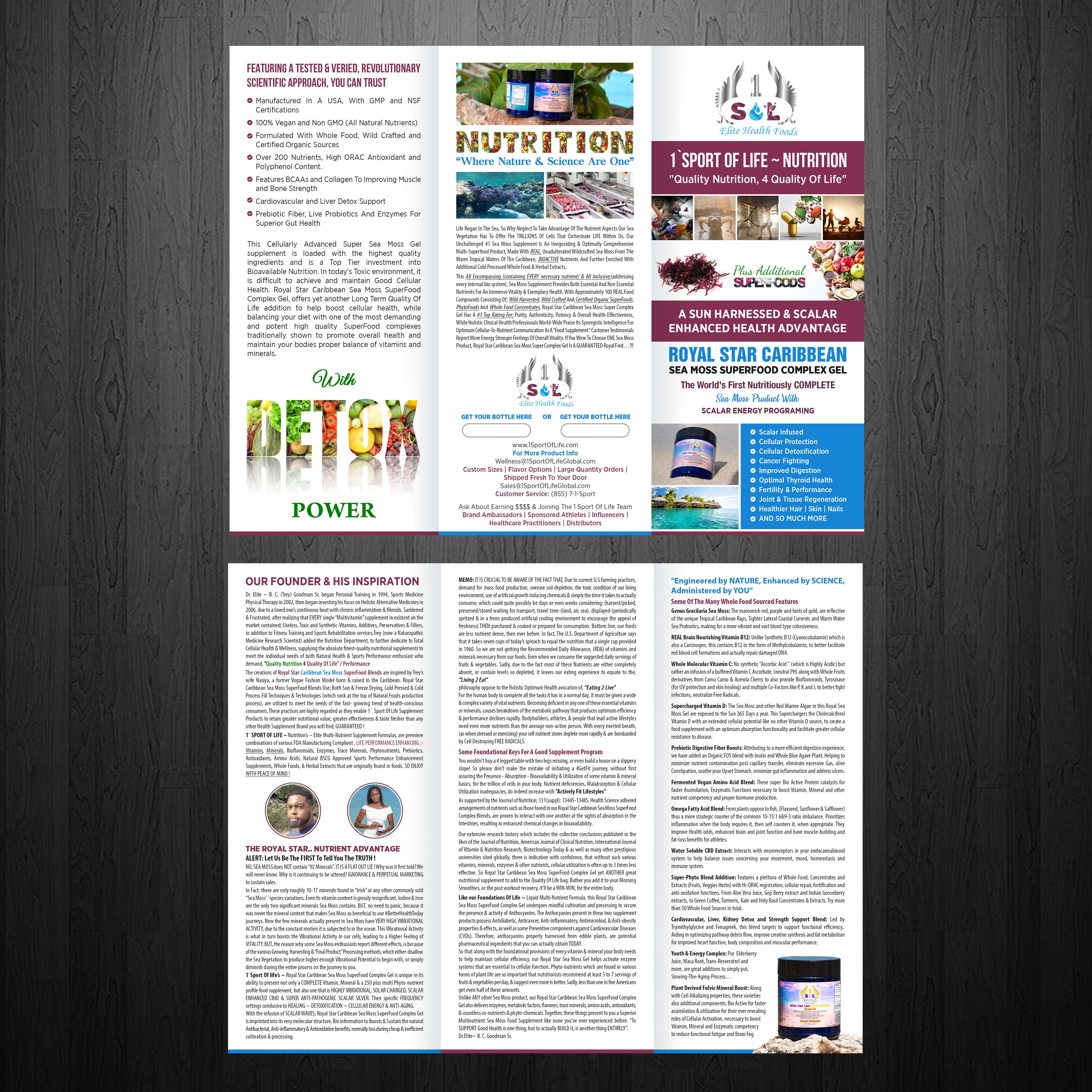 Broschüren-Design von GraphicsGuru für 1 Sport Of Life Global Inc | Design #29075238