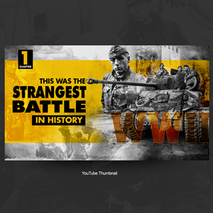YouTube Thumbnail for Educational Video About WW2 | Graphic Design by Eddiey