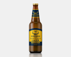 Buckethead Premium Lager beer labels | Design Étiquette par madhushan_one