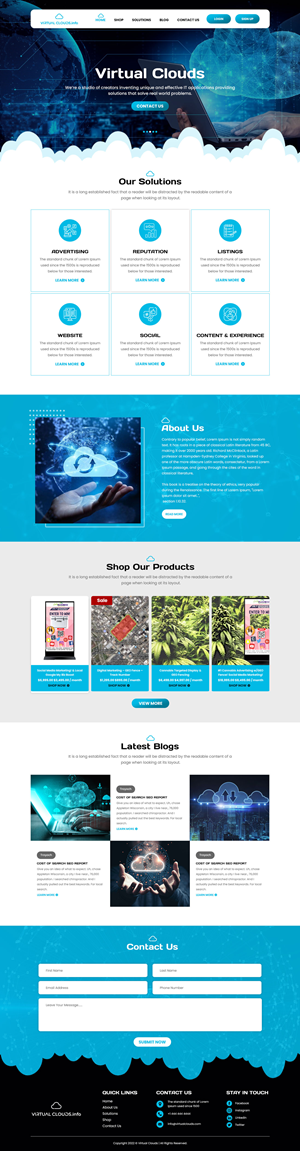 Re-Design WP Site VirtualClouds.info | Diseño Web por Design Crafts
