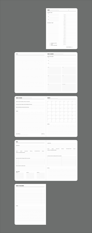Minimalist Planner/Journal Design | Print Design by nng