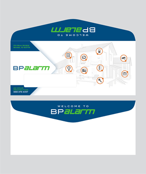 BP Alarm 'Welcome' Envelope  | Envelope Design by Atvento Graphics