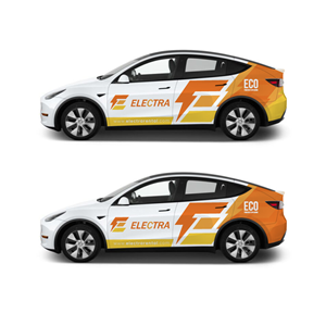 Car Branding for our TESLA Y Car Rental in Iceland | Car Wrap-Design von Yoga Tri