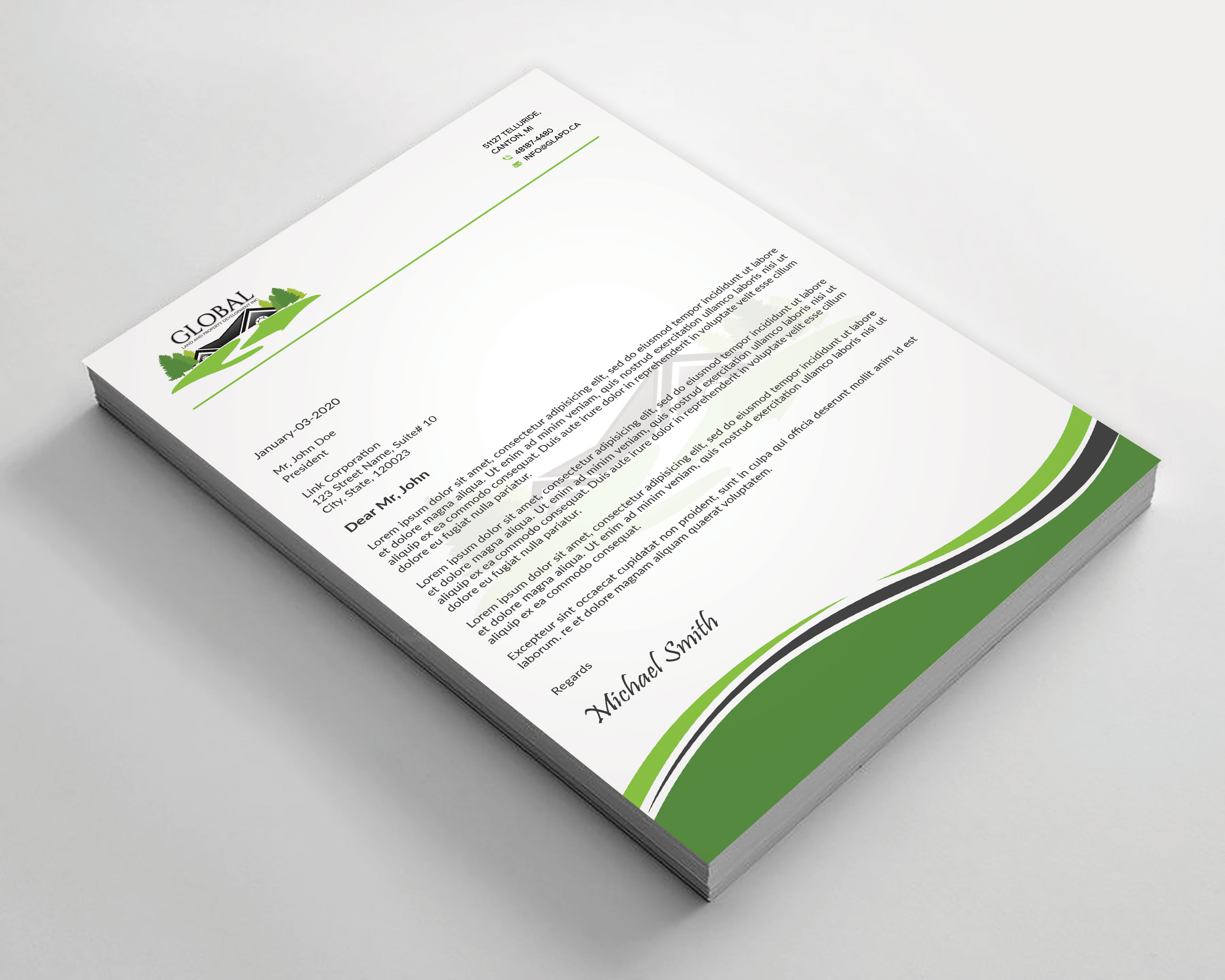 Letterhead Design by sadikul islam for this project | Design #29096854