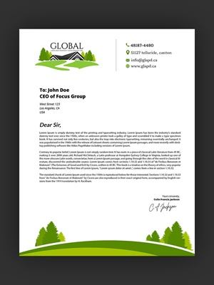 Letterhead Design by n214008 for this project | Design: #29100009