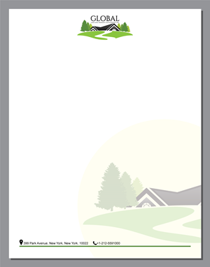 Company Letter head for real estate company | Letterhead Design by Al Pech