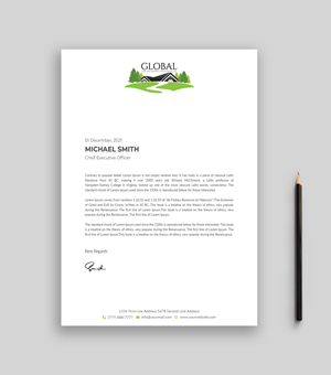 Letterhead Design by Musa. A for this project | Design: #29090466