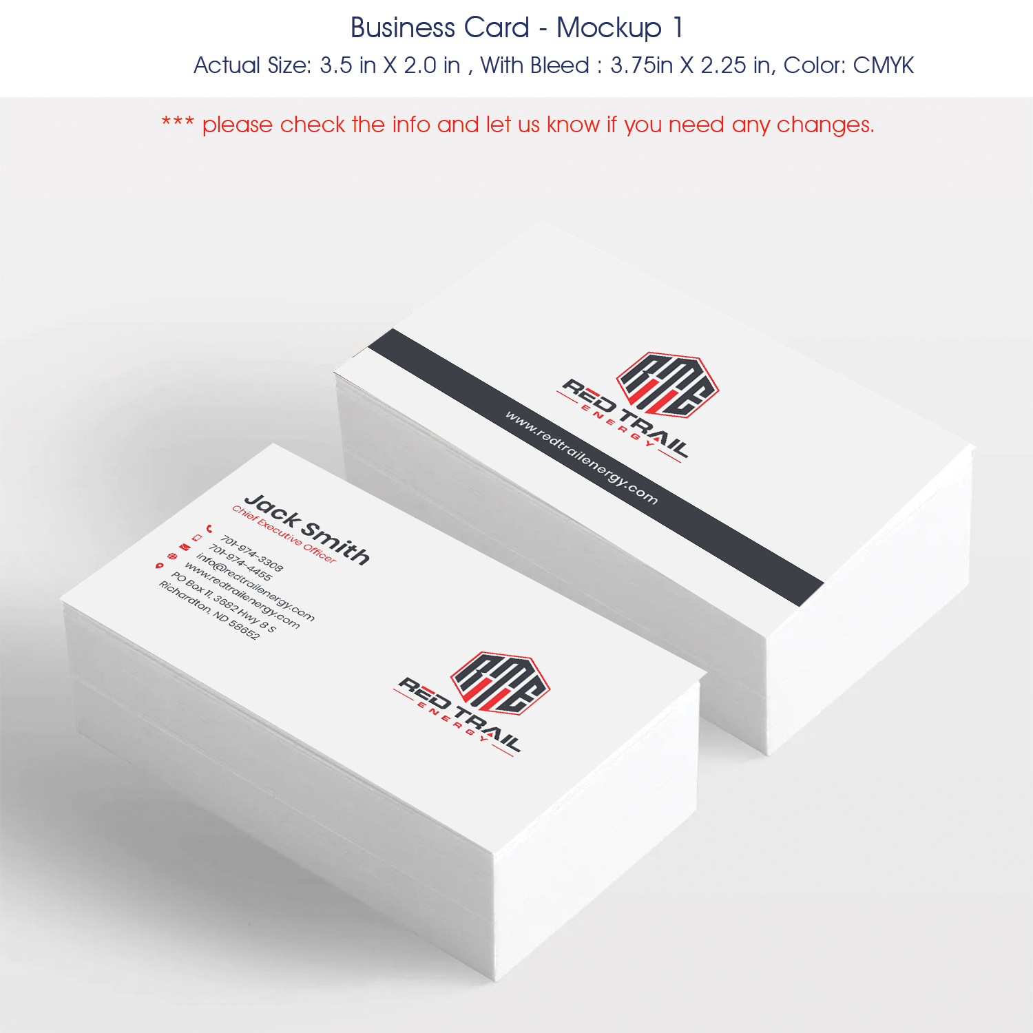 Business Card Design by Expert Designer for Red Trail Energy | Design #29082267