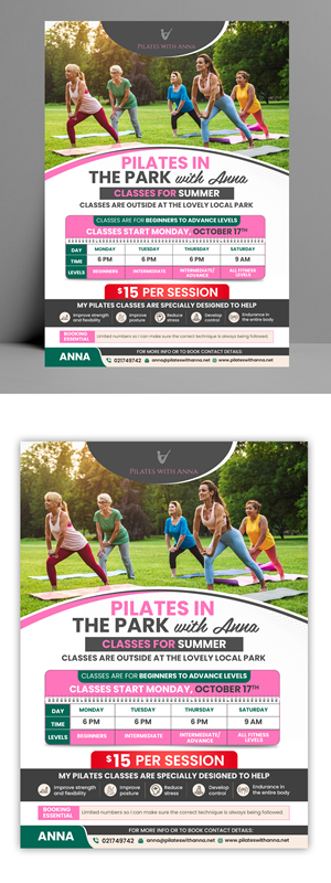 Design de Flyer par debdesign pour Pilates with Anna | Design : #29080670