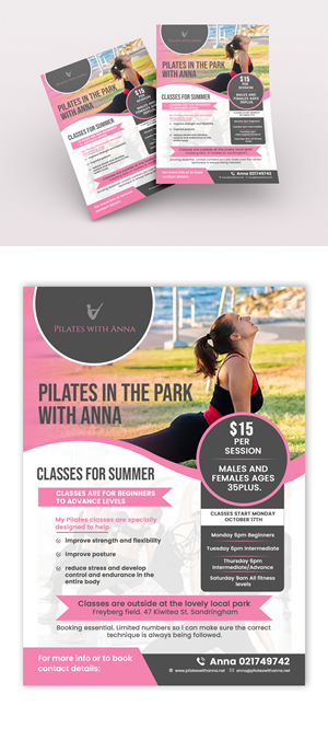 Design de Flyer par debdesign pour Pilates with Anna | Design : #29080937