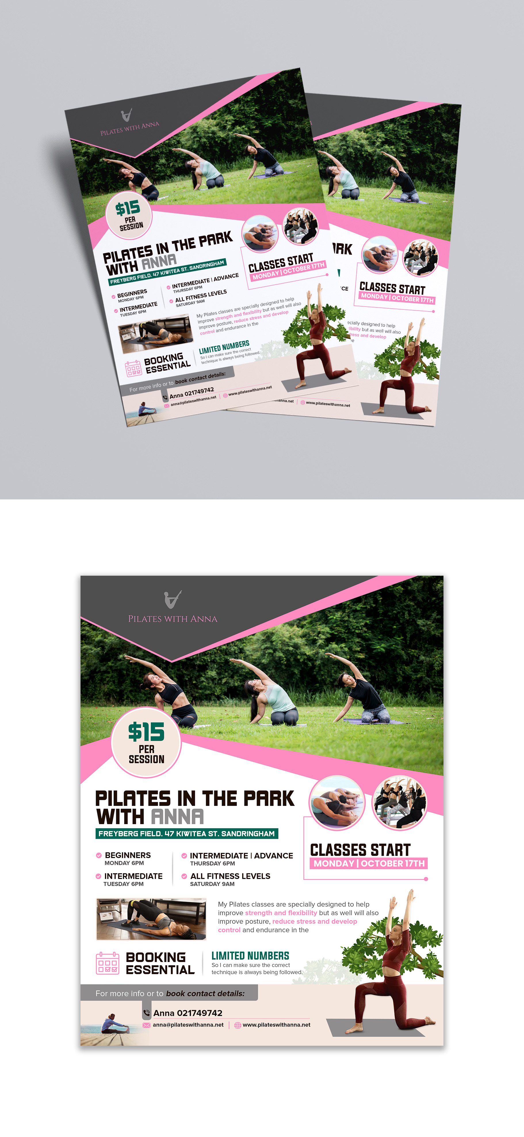 Design de Flyer par debdesign pour Pilates with Anna | Design #29080966
