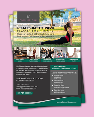 Design de Flyer par chandrayaan.creative pour Pilates with Anna | Design : #29082223