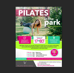 Design de Flyer par DA. pour Pilates with Anna | Design : #29079473