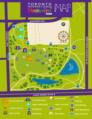 Street Performer Festival  Site  Map | Graphic Design by Lotus Graphics
