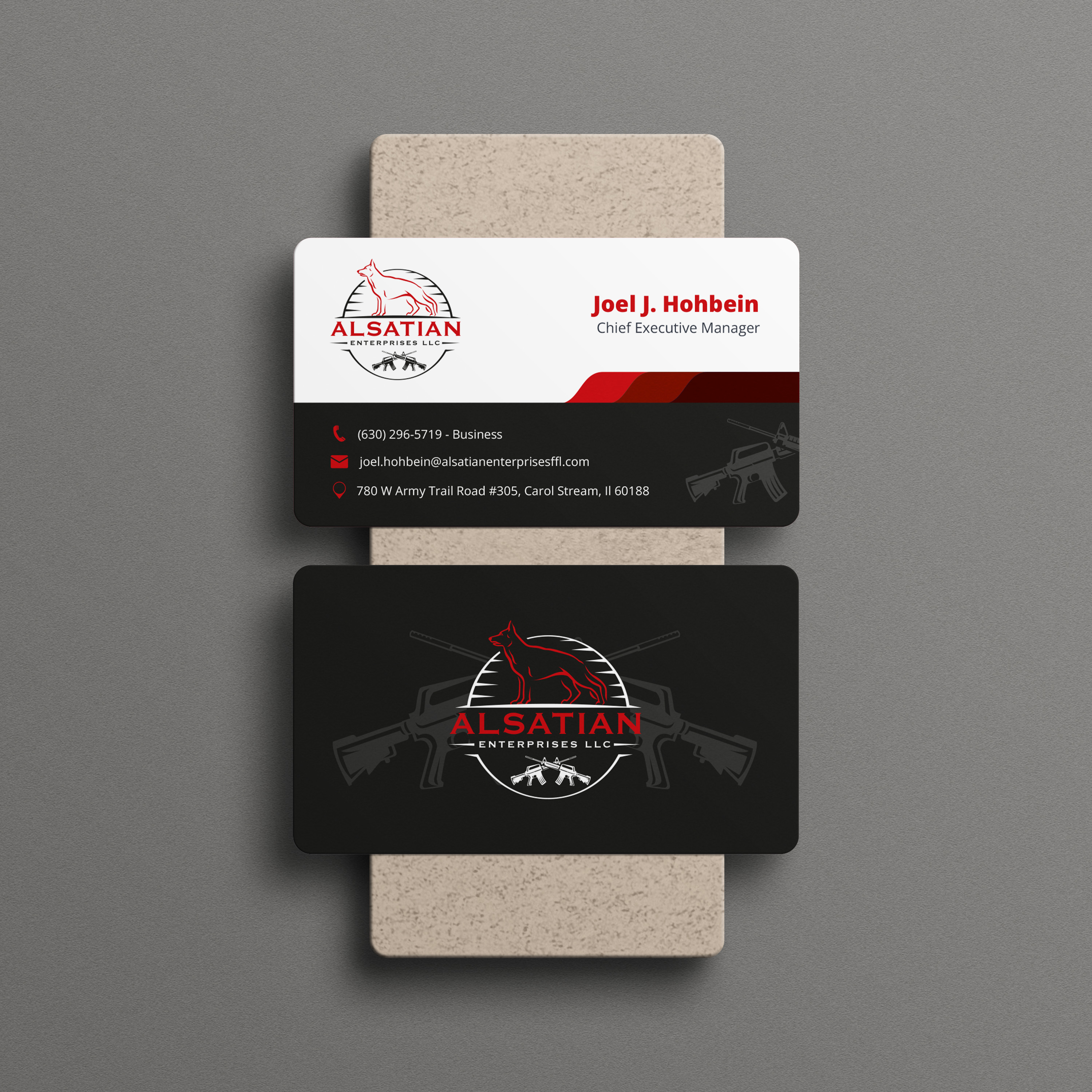 Visitenkarten-Design von Tilt für Alsatian Enterprises LLC  | Design #29124031