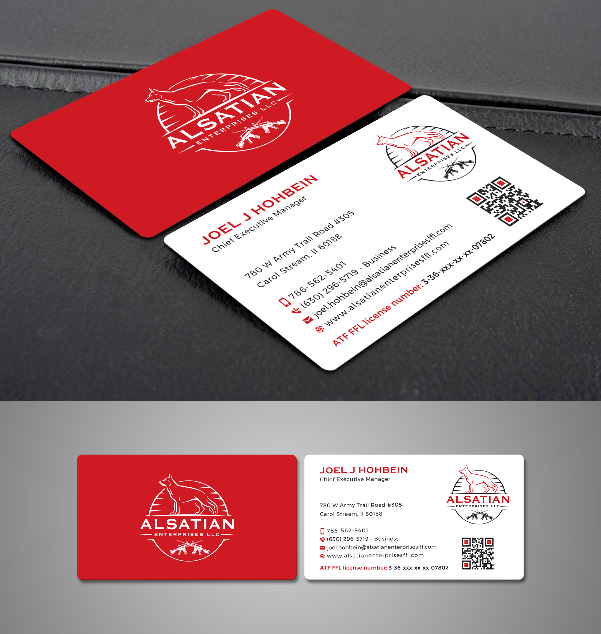 Diseño de Tarjeta de Presentación por Creative Moon Design para Alsatian Enterprises LLC  | Diseño #29109278