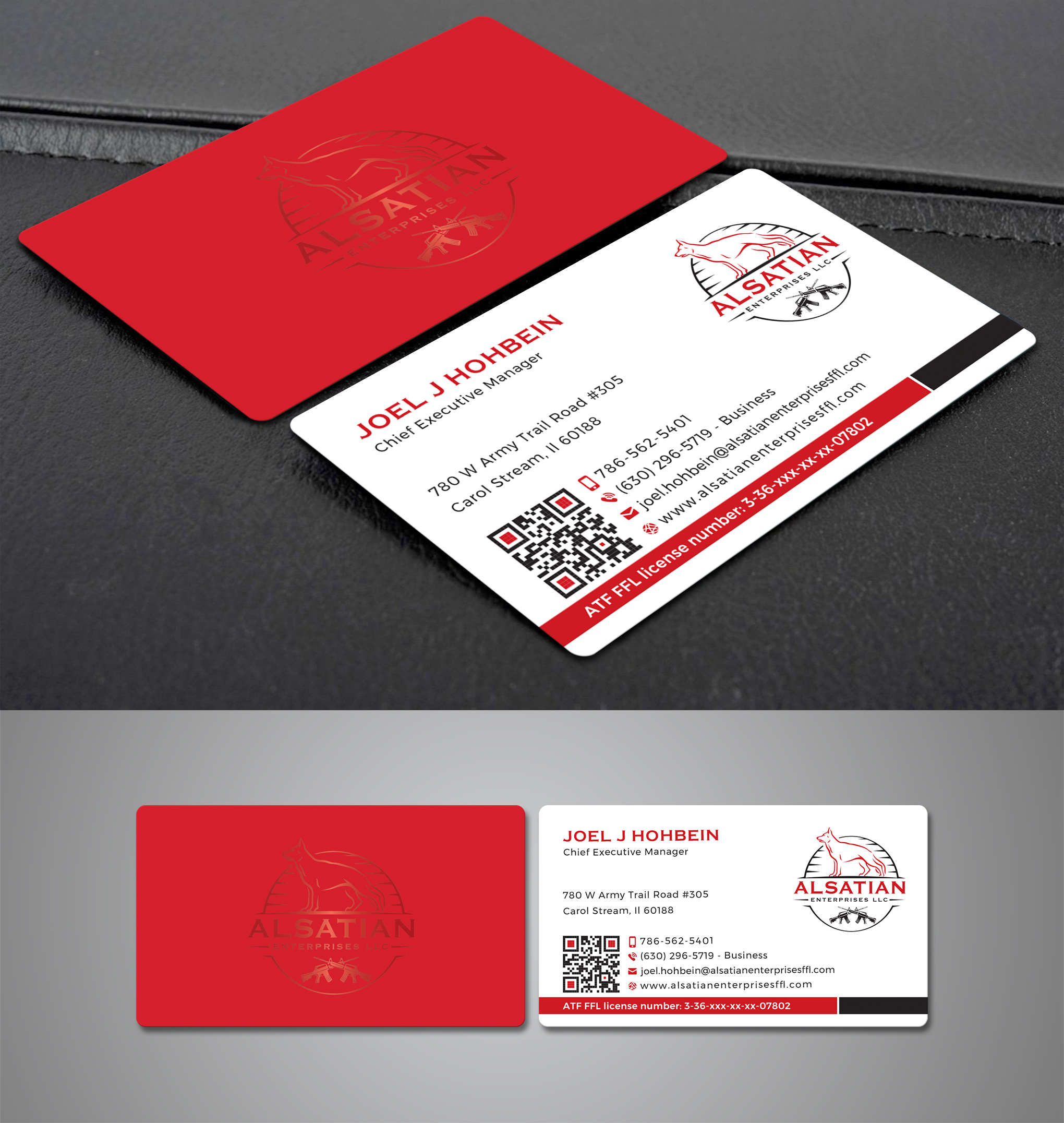 Diseño de Tarjeta de Presentación por Creative Moon Design para Alsatian Enterprises LLC  | Diseño #29127650