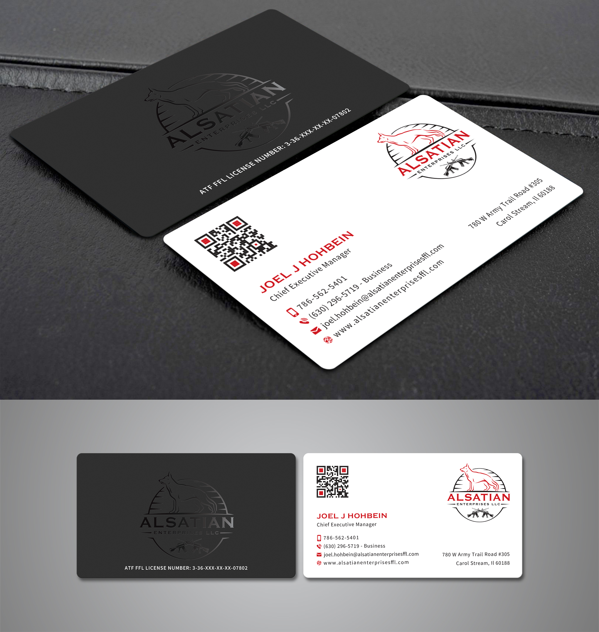 Diseño de Tarjeta de Presentación por Creative Moon Design para Alsatian Enterprises LLC  | Diseño #29127676